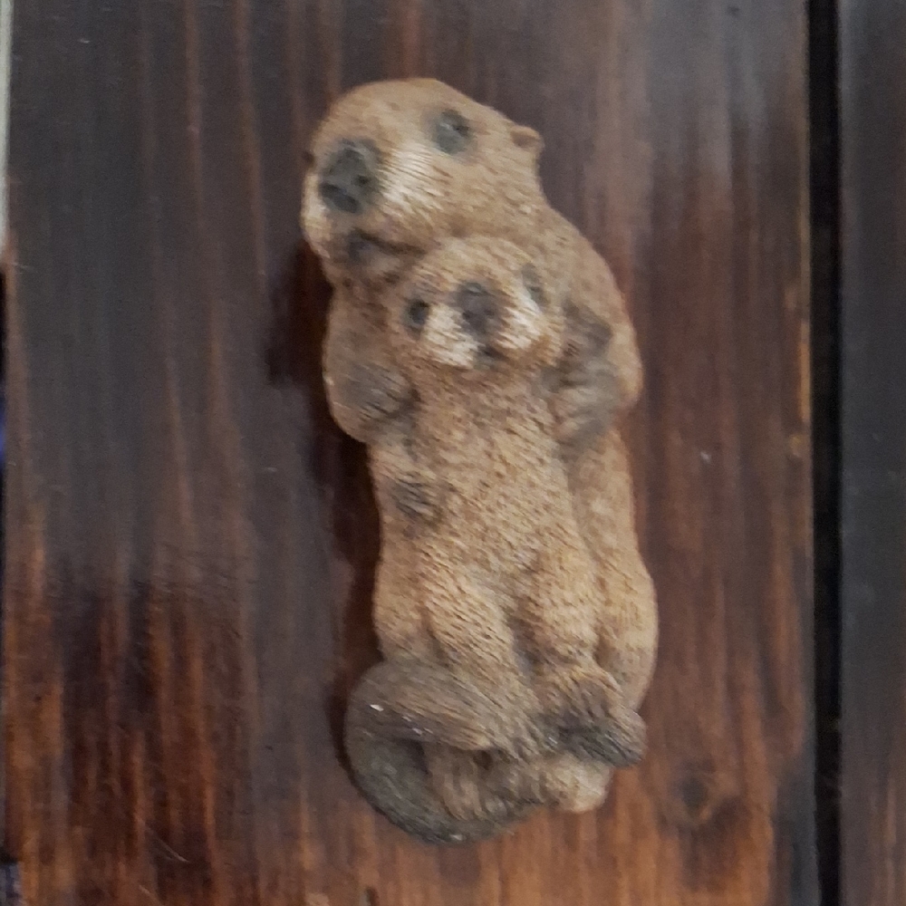 Charming Brown Otter Stone Critter Figurine